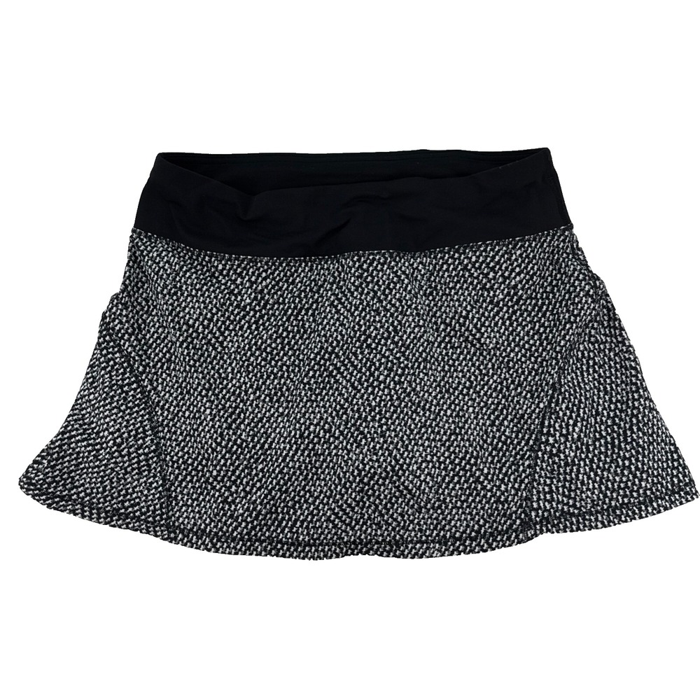 LULULEMON Circuit Breaker Skirt TALL 6 Luminesce‎ Black/ White